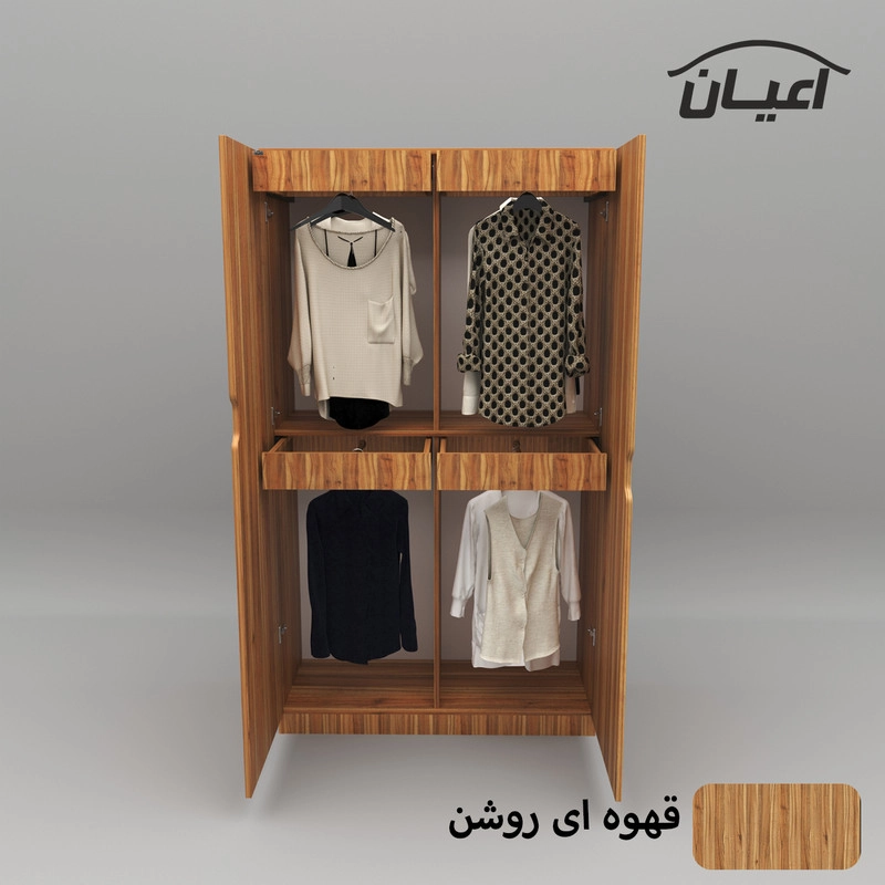 کمد لباس اعیان مدل FH487 - مشکی