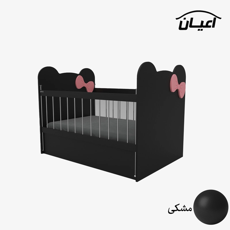 تختخواب کودک اعیان مدل FH616 - گردویی