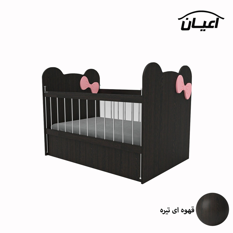 تختخواب کودک اعیان مدل FH616 - گردویی