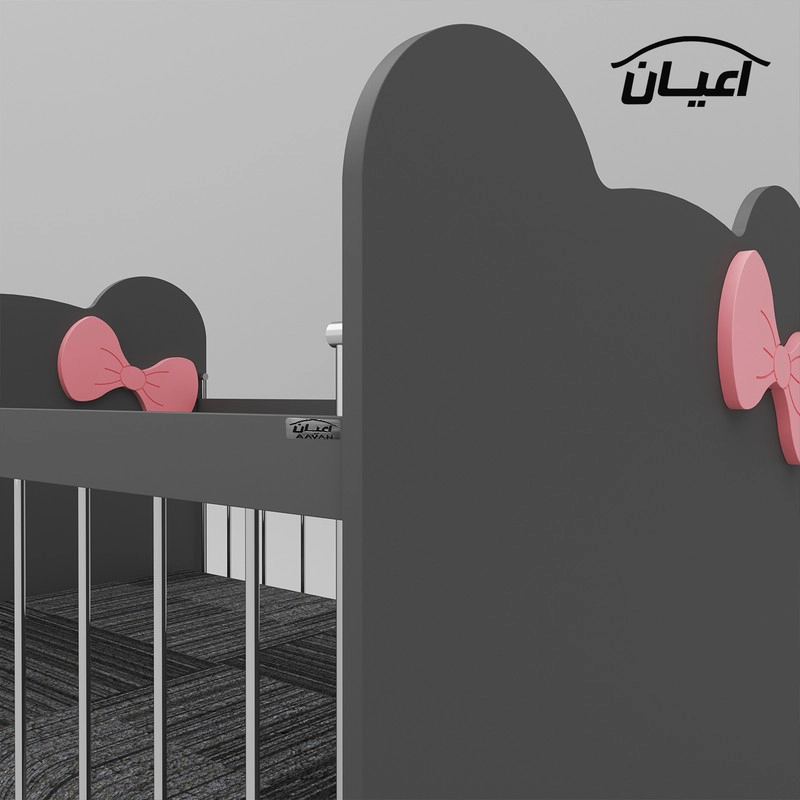 تختخواب کودک اعیان مدل FH616 - گردویی