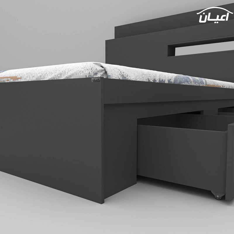 تخت خواب دونفره اعیان مدل FH619 سایز 160x200 سانتی متر - قهوه ای روشن
