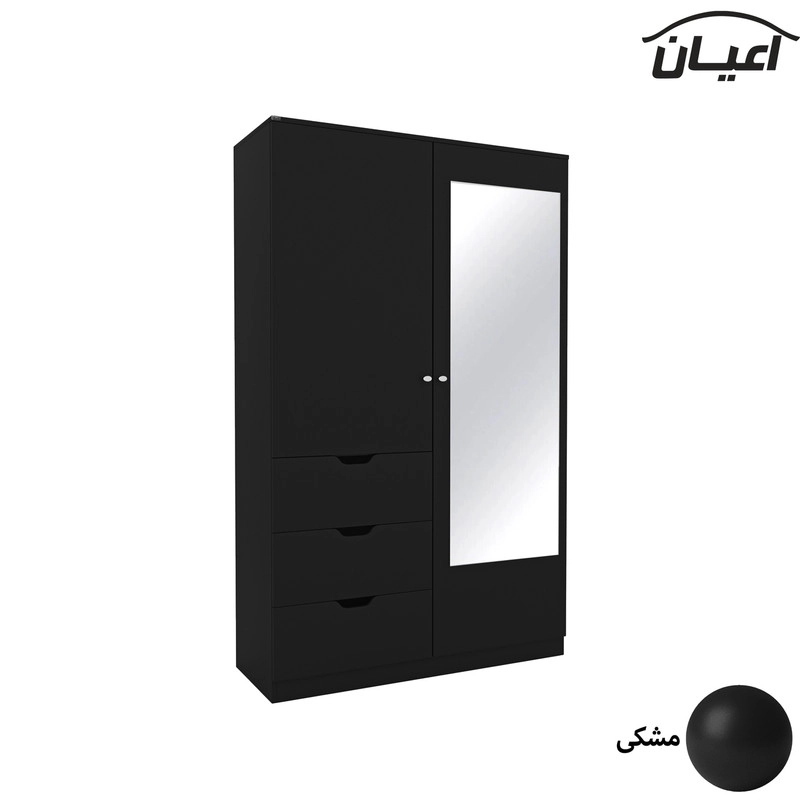 کمد لباس اعیان مدل FH624 - مشکی