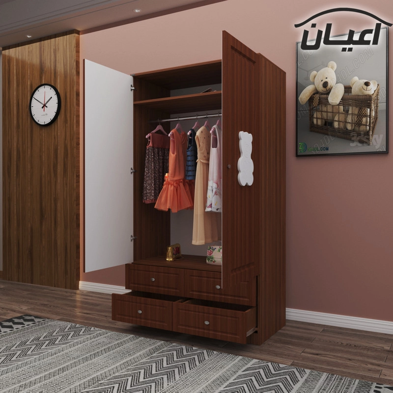 کمد لباس کودک اعیان مدل FH481 طرح تدی - طوسی