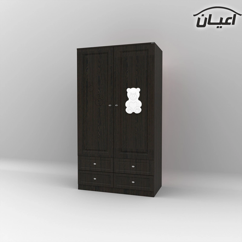 کمد لباس کودک اعیان مدل FH481 طرح تدی - طوسی