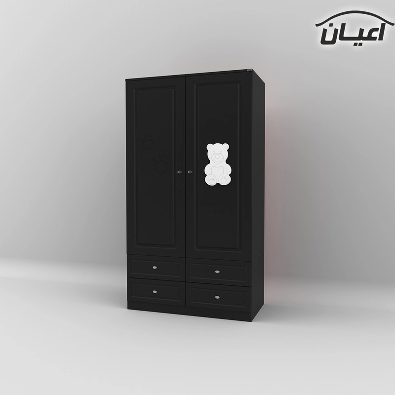 کمد لباس کودک اعیان مدل FH481 طرح تدی - طوسی