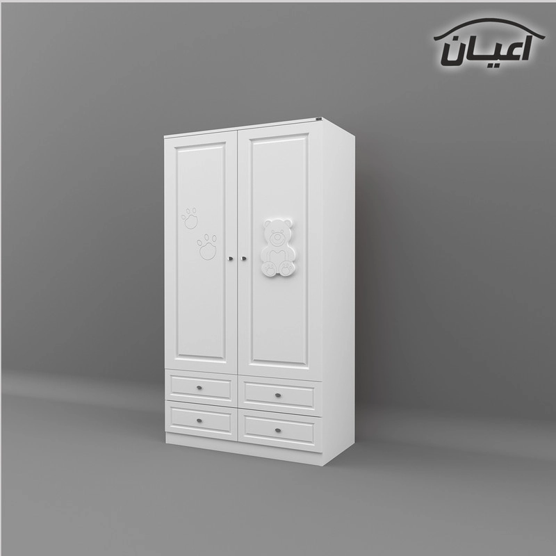 کمد لباس کودک اعیان مدل FH481 طرح تدی - طوسی