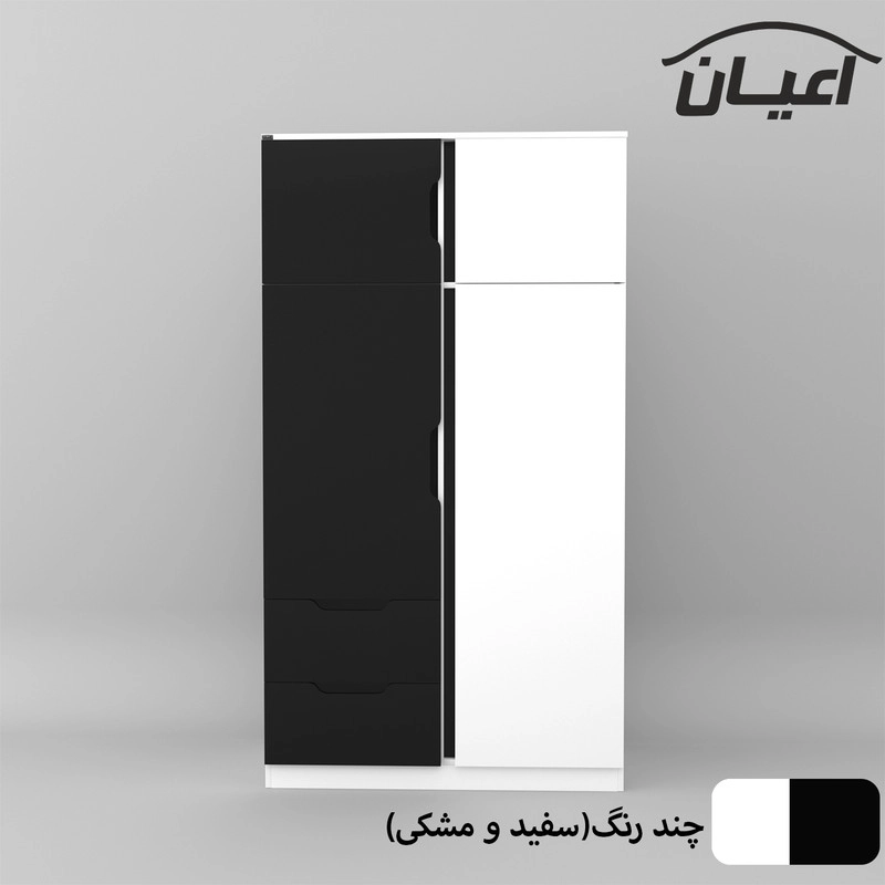 کمد لباس اعیان مدل FH568 - مشکی