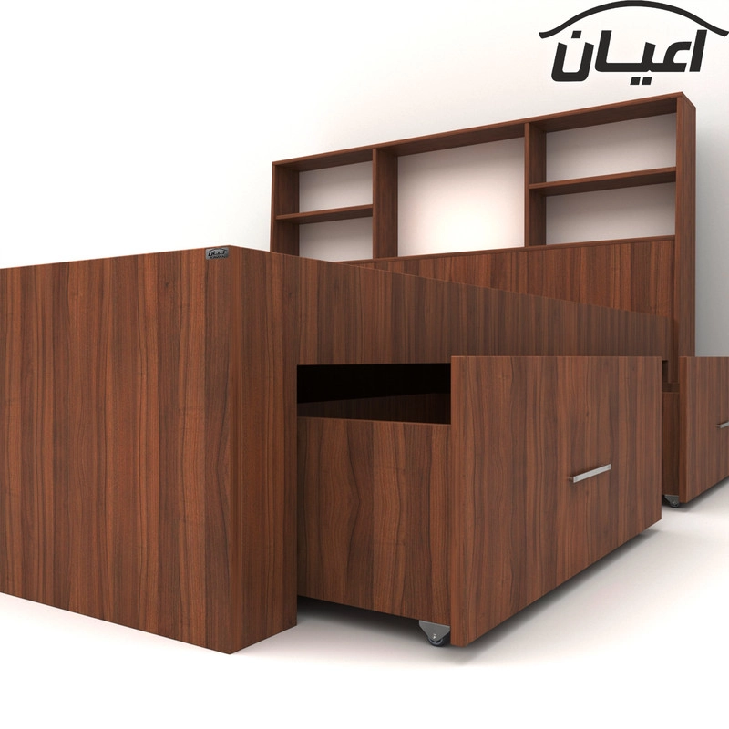 تخت خواب دو نفره اعیان مدل FH276 سایز 160x200 سانتی متر - طوسی