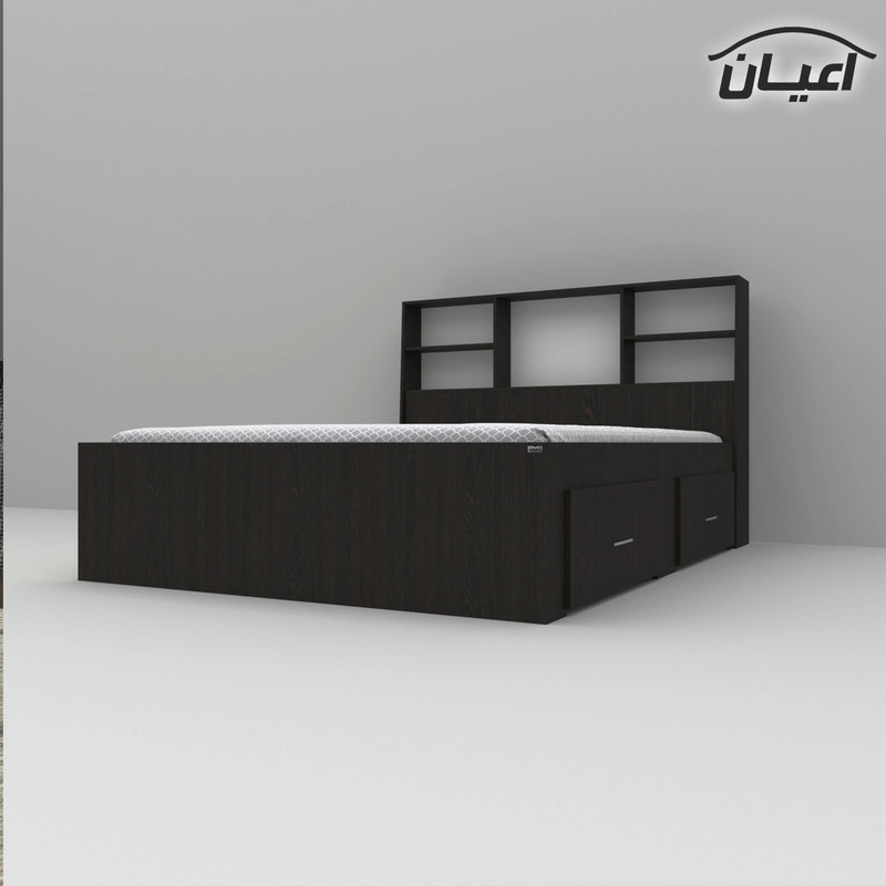 تخت خواب دو نفره اعیان مدل FH276 سایز 160x200 سانتی متر - طوسی