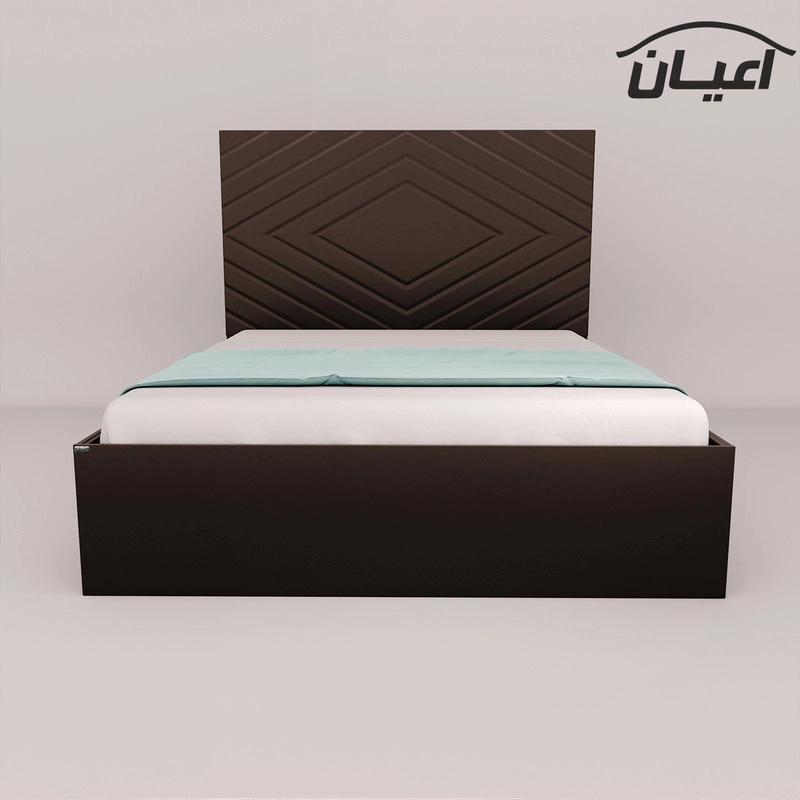 تخت خواب دونفره اعیان مدل FH449 سایز 160x200 سانتی متر - طوسی