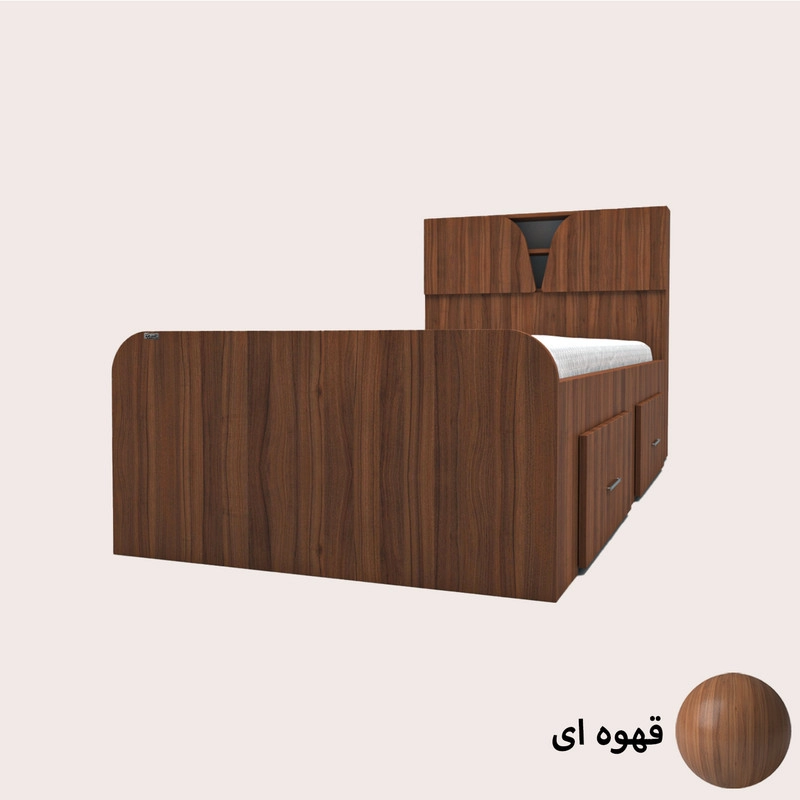 تخت خواب یکنفره اعیان مدل FH509 سایز 120x200 سانتی متر - سفید