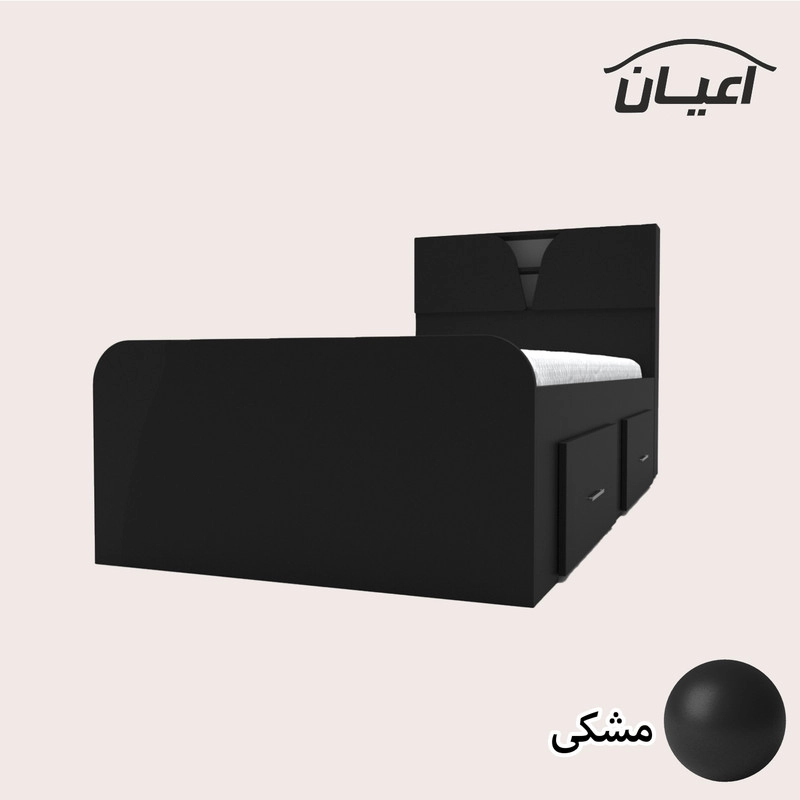تخت خواب یکنفره اعیان مدل FH509 سایز 120x200 سانتی متر - سفید