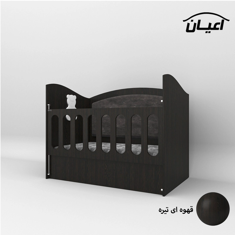 تختخواب کودک اعیان مدل FH598 - گردویی
