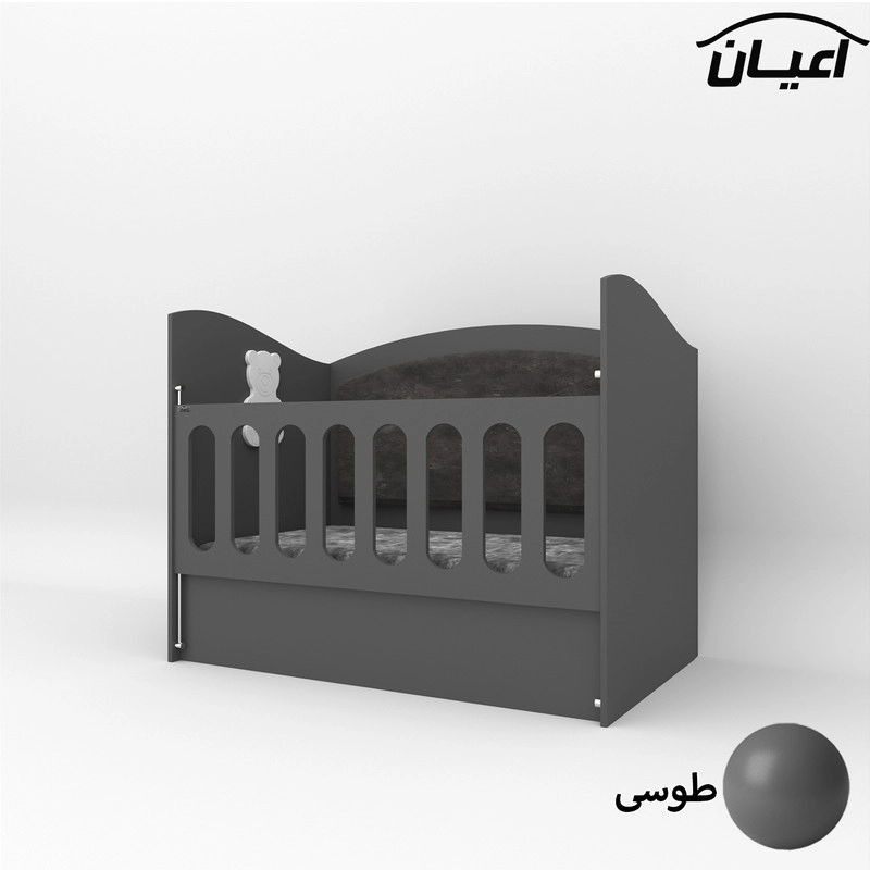 تختخواب کودک اعیان مدل FH598 - گردویی