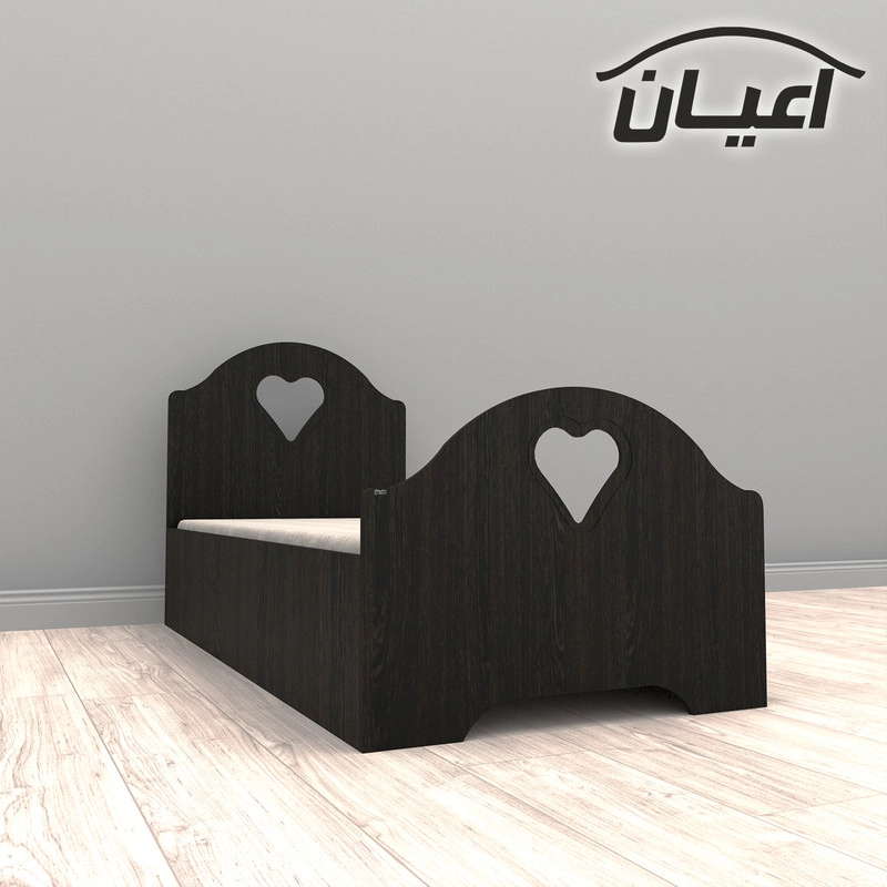 تخت خواب یک نفره اعیان مدل FH470 طرح فانتزی سایز 90x200 سانتی متر - طوسی