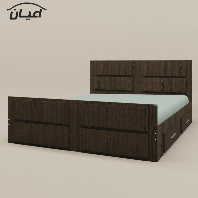 تخت خواب دونفره اعیان مدل FH335 سایز 160x200 سانتی متر - طوسی