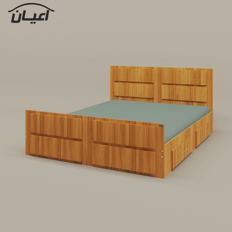 تخت خواب دونفره اعیان مدل FH335 سایز 160x200 سانتی متر - طوسی