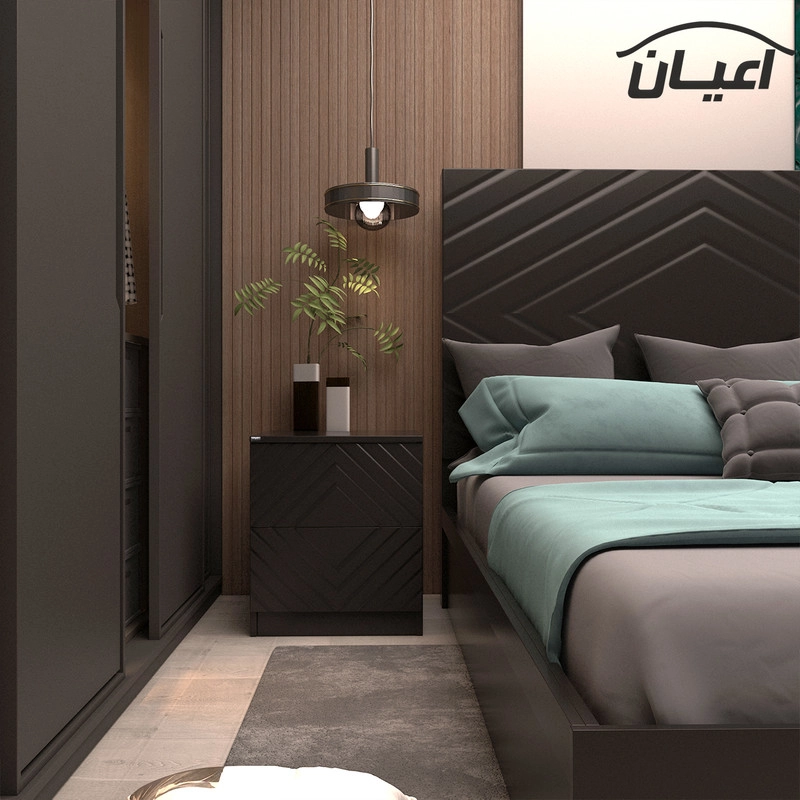 میز پاتختی اعیان مدل FH448 - مشکی