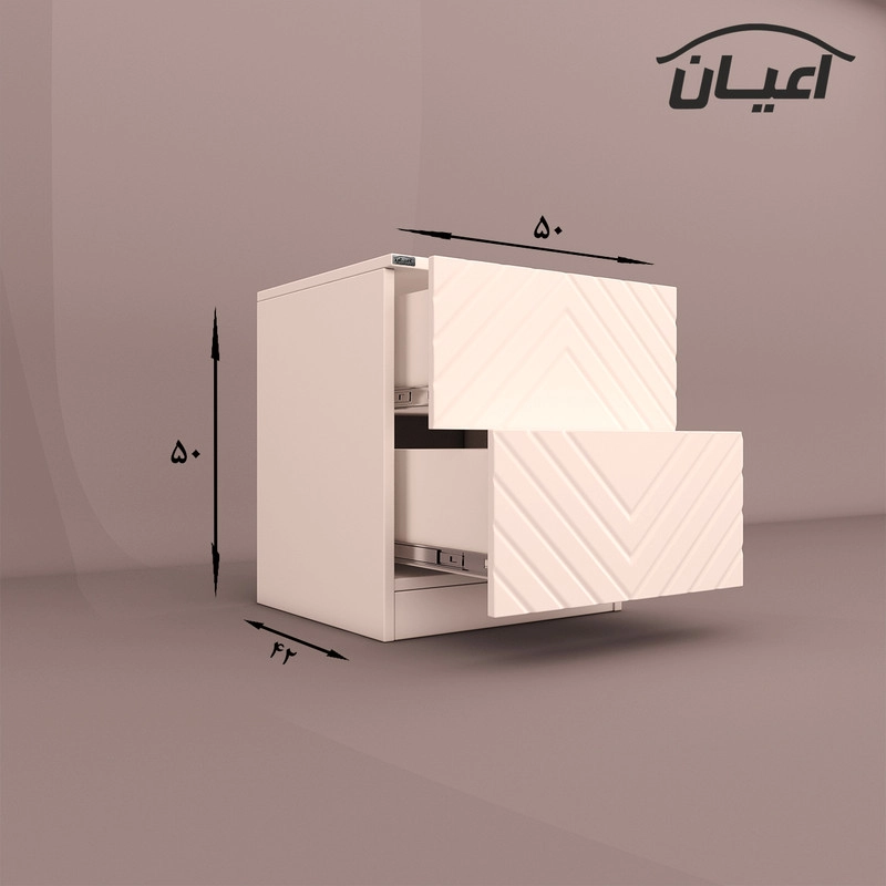 میز پاتختی اعیان مدل FH448 - مشکی