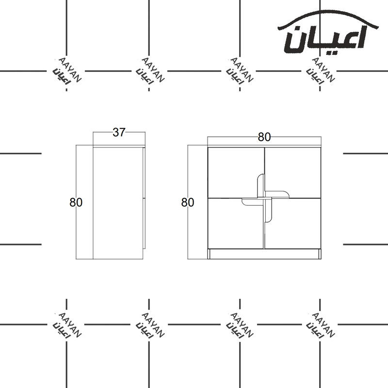 جاکفشی اعیان مدل FH435 - طوسی