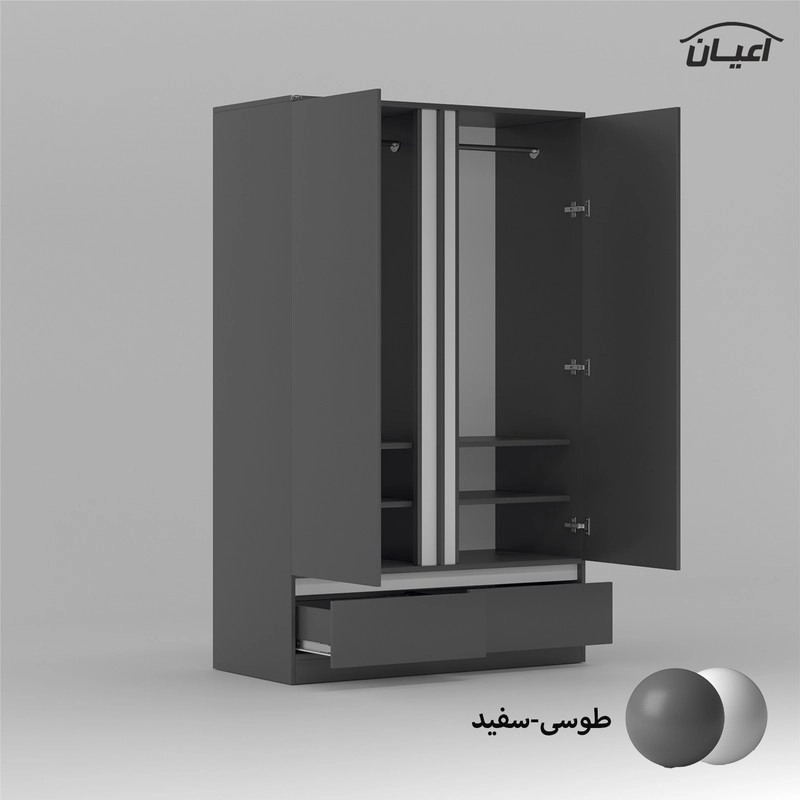 کمد لباس اعیان مدل FH693 - قهوه ای روشن