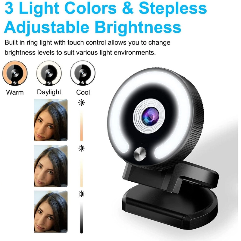 وب کم مدل 2K Streaming with Ring Light