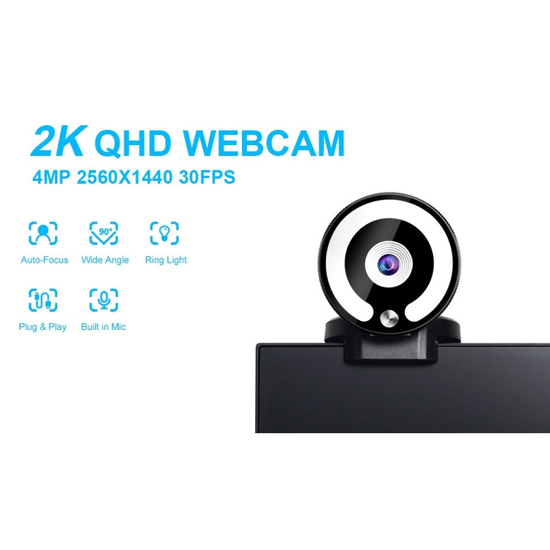 وب کم مدل 2K Streaming with Ring Light