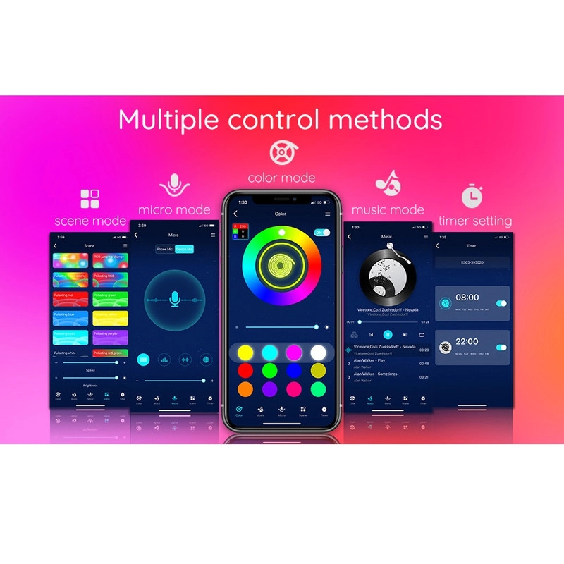 ریسه ال ای دی مدل موزیک دار Remote Control طول 40 متر