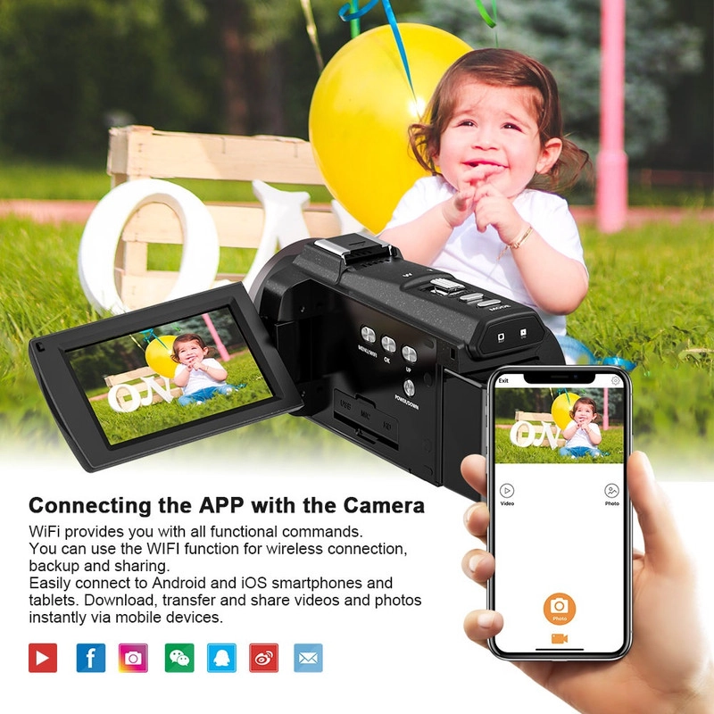 دوربین فیلم برداری مدل 4K 60FPS 48 MP Professional