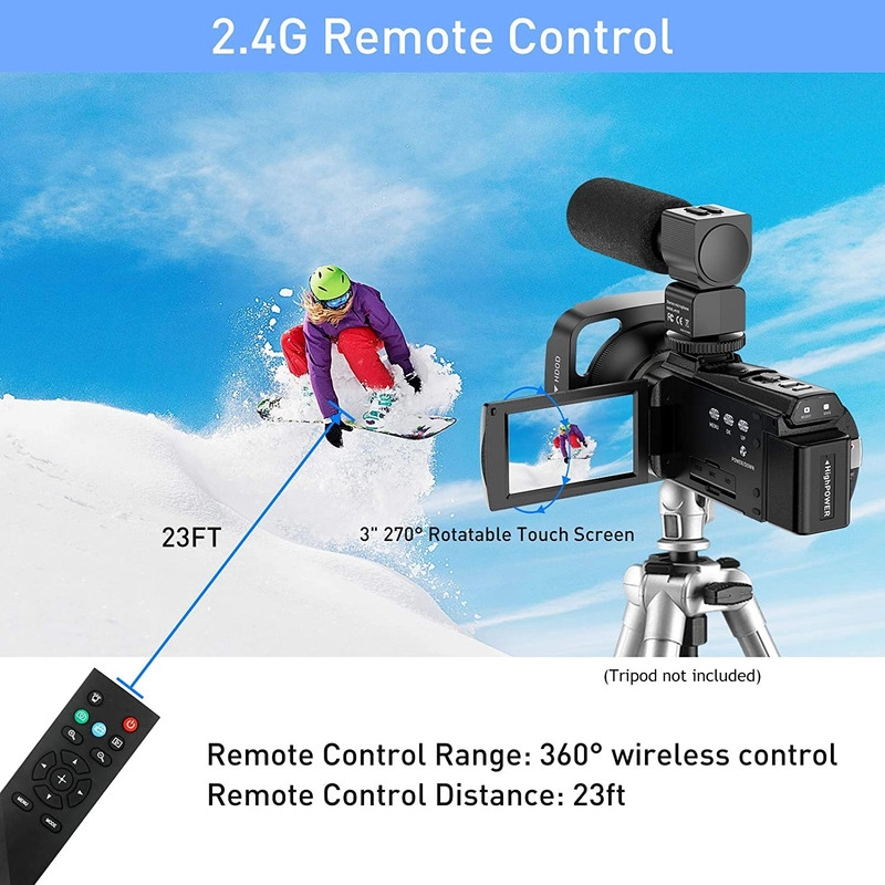 دوربین فیلم برداری مدل 4K 60FPS 48 MP Professional