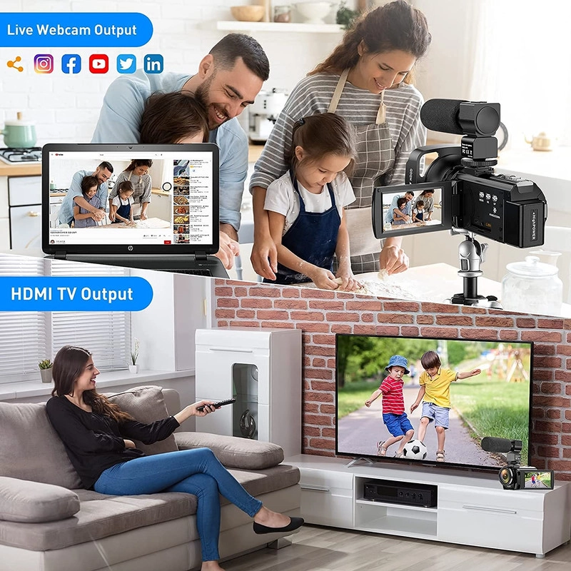 دوربین فیلم برداری مدل 4K 60FPS 48 MP Professional