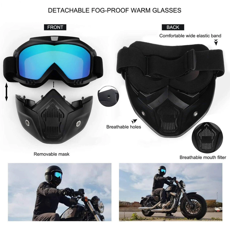 عینک موتور سواری مدل Goggles-007 - طلایی