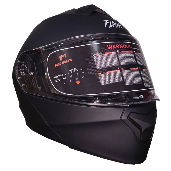 کلاه کاسکت فلش مدل فک متحرک عینکدار کد 935SV - XXL