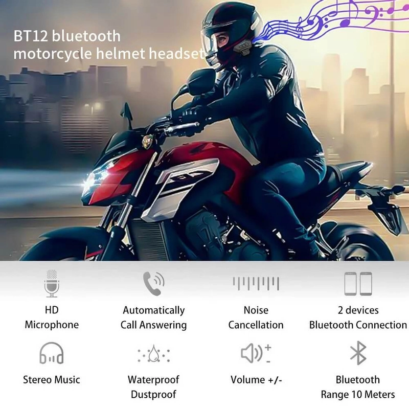 هدست بلوتوثی کلاه کاسکت مدل BT-12