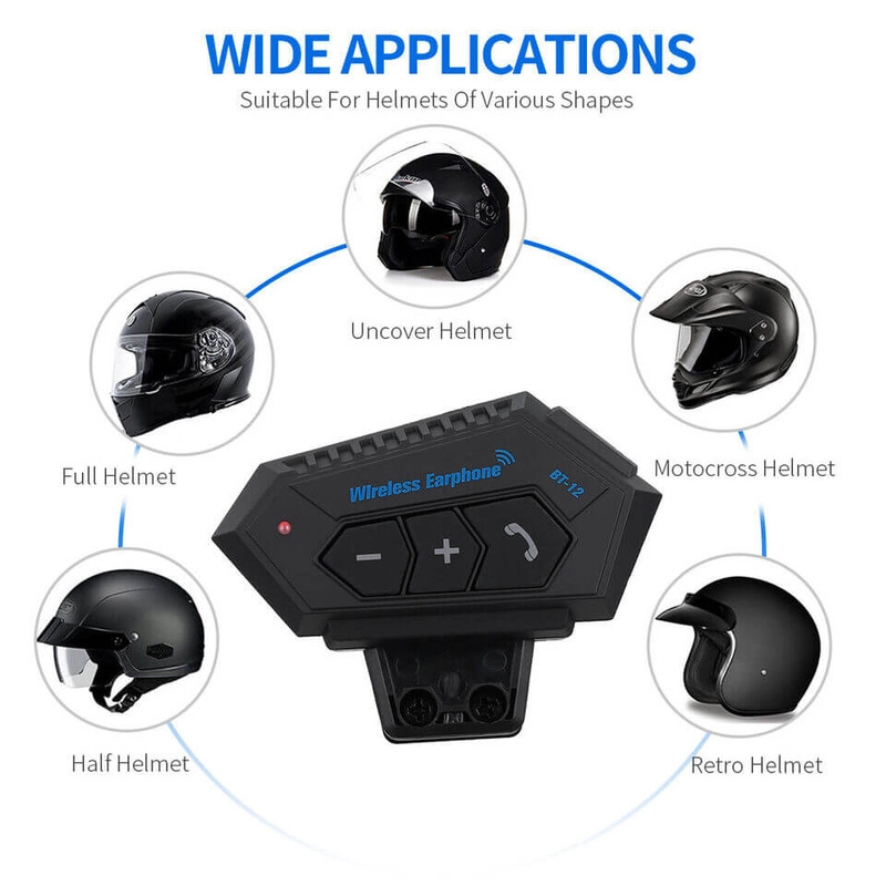 هدست بلوتوثی کلاه کاسکت مدل BT-12