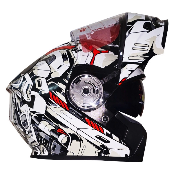 کلاه کاسکت ردلاین مدل فک متحرک عینکدار کد RE_939 - L