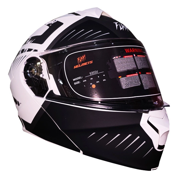 کلاه کاسکت فلش مدل فک متحرک عینکدار کد 935SV - XXL