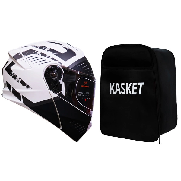 کلاه کاسکت فلش مدل فک متحرک عینکدار کد 935SV - XXL