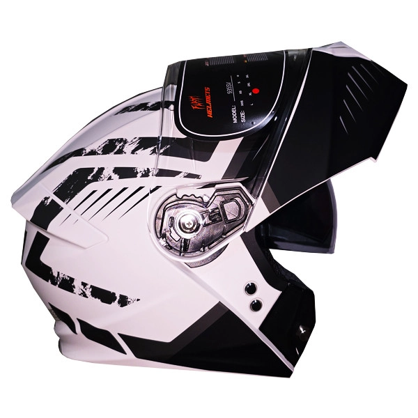 کلاه کاسکت فلش مدل فک متحرک عینکدار کد 935SV - XXL