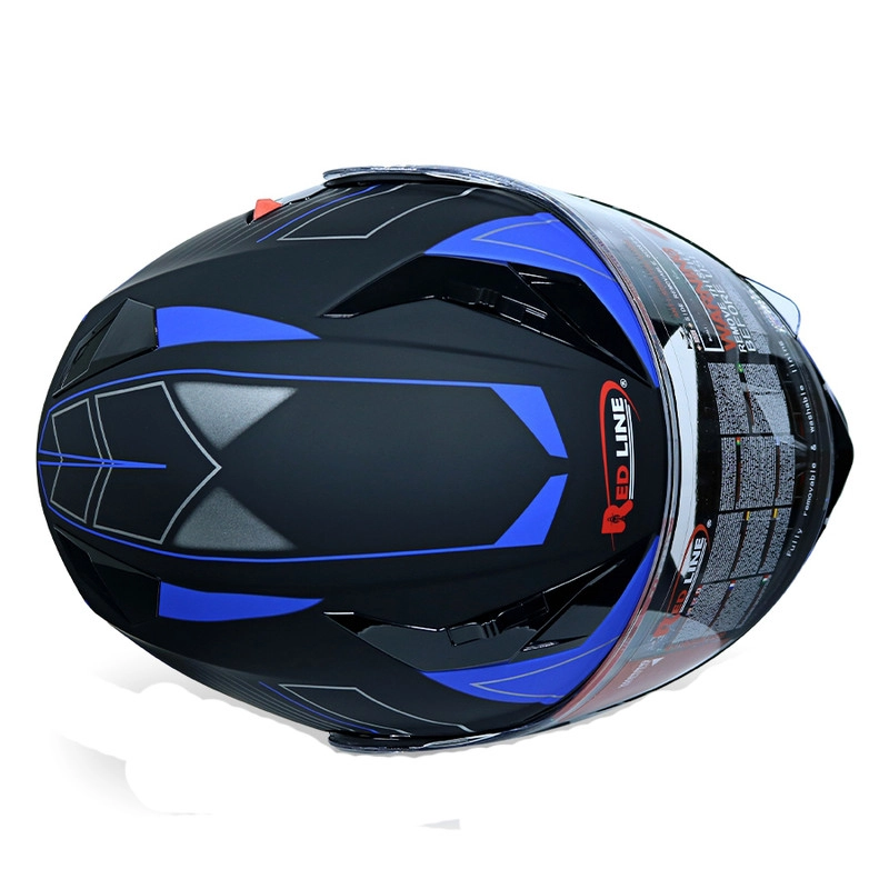 کلاه کاسکت ردلاین مدل MATT BLACK_Blue_C7 - XL