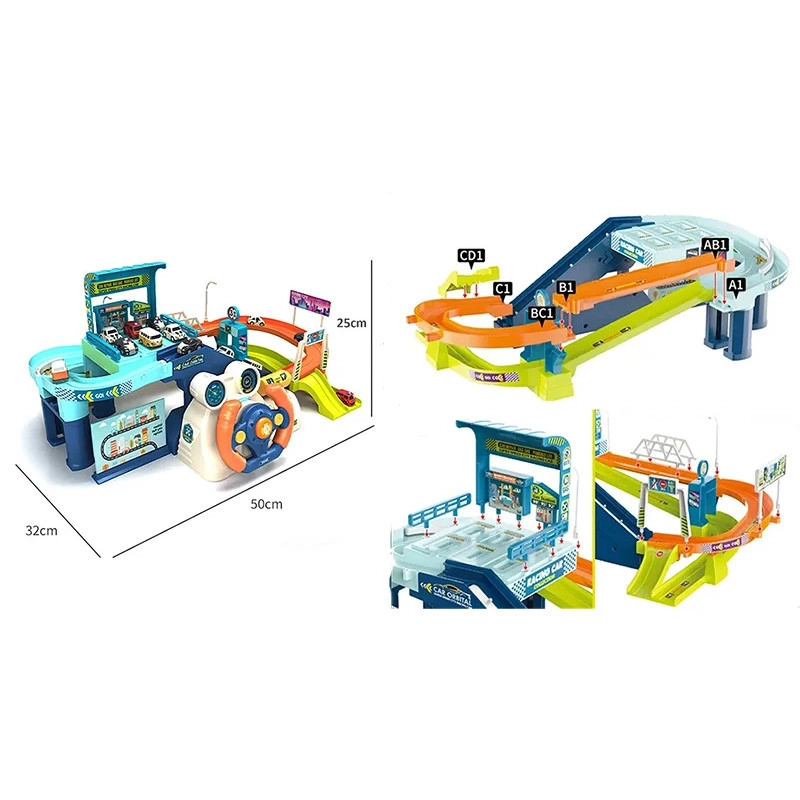 کیت ماشین بازی مدل پارکینگ فرمان دار طرح باطری خور کد T904A