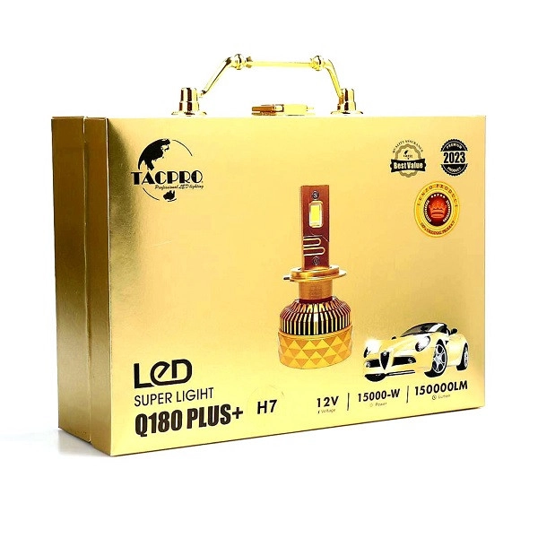 لامپ هدلایت خودرو تک پرو مدل Q180 plus بسته 2 عددی
