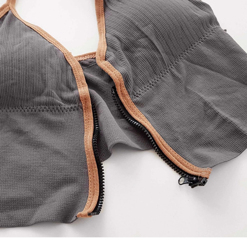 ست نیم تنه و شورت ورزشی زنانه مدل بدون فنر پددار جلو زیپ کد 4563 - 36