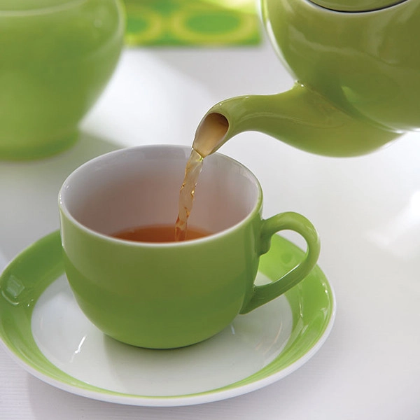 سرویس چای خوری 12 پارچه چینی زرین ایران سری ایتالیا اف مدل پسته درجه یک