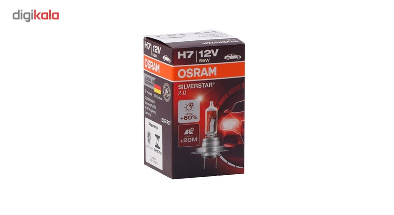 لامپ خودرو اسرام مدل H7 12V 55 W Silverstar 64210SV2